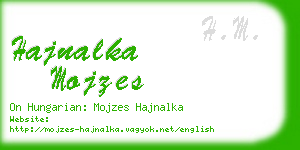 hajnalka mojzes business card